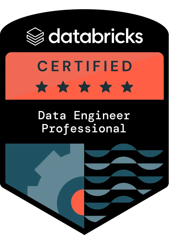 Data Engineer Professional Databricks certification badge