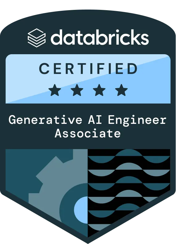 GenAI Engineer Associate Databricks certification badge